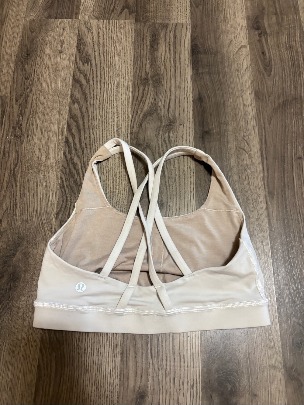 lululemon athletica Beige Crisscross-Strap Sports Bra